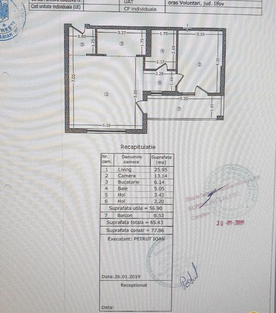 2 camere | Bulevardul Pipera | Erou Iancu Nicolae | Etaj 2 - Schiță 15