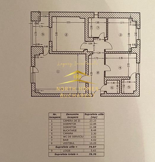 Apartament de vanzare -3 camere Barbu Vacarescu - Poză 16