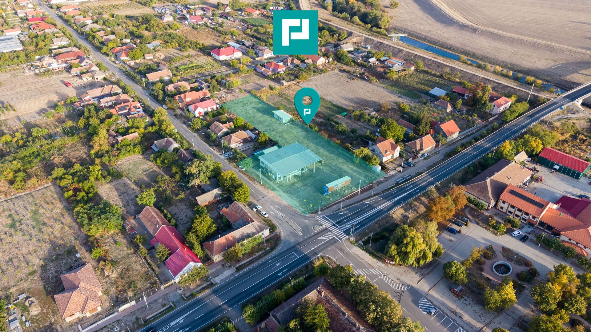 Spatiu comercial cu etaj și teren de 4000mp - Poză 1