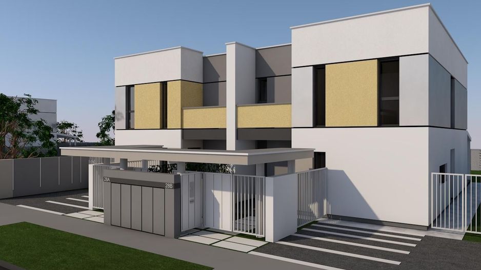 Duplex nou cu 4 camere, la stadiul de proiect-219.900€ Moșnița Nouă - Poză 1