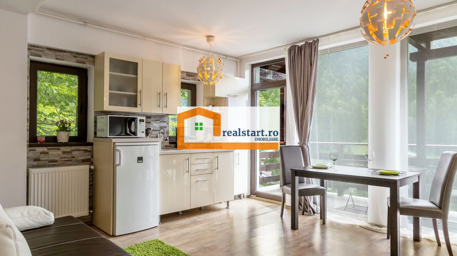 View munte,Studio Azuga, Ideal Investitie aparthotel, mobilat&utilat - Poză 10