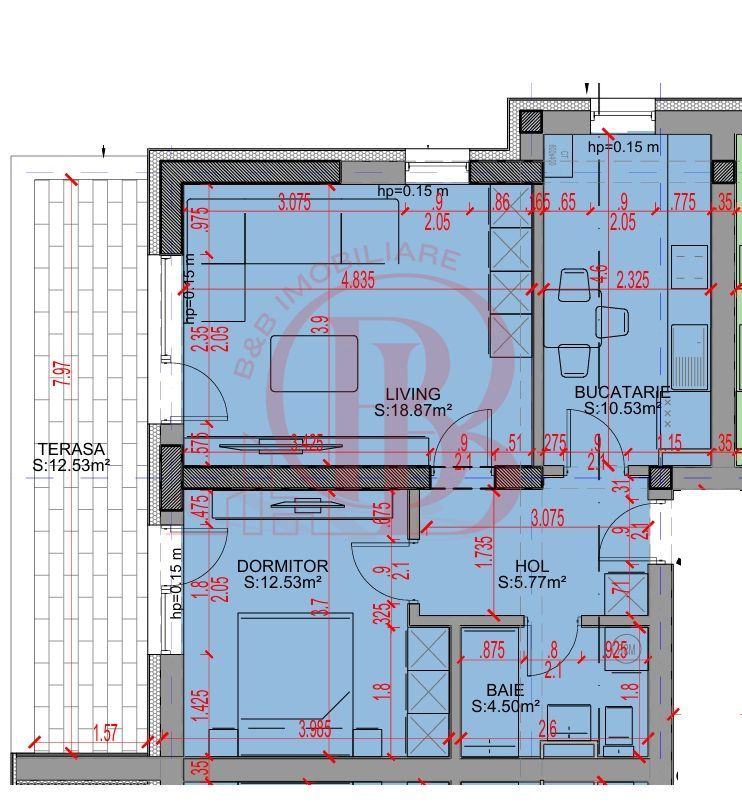 Apartament 2 camere Parcare Gratis Theodor Pallady 5min STB - Schiță 2