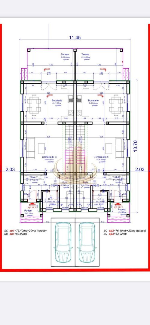 Casa in stil mediteranean, ultrafinisată 5 camere, 3 bai + curte. - Schiță 36