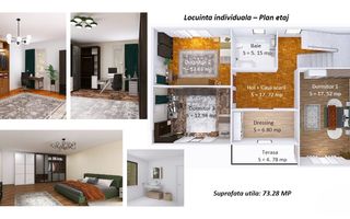 Casa cuplata, P+1, 120 mp utili, predare la cheie, Alba - Micesti - Schiță 18