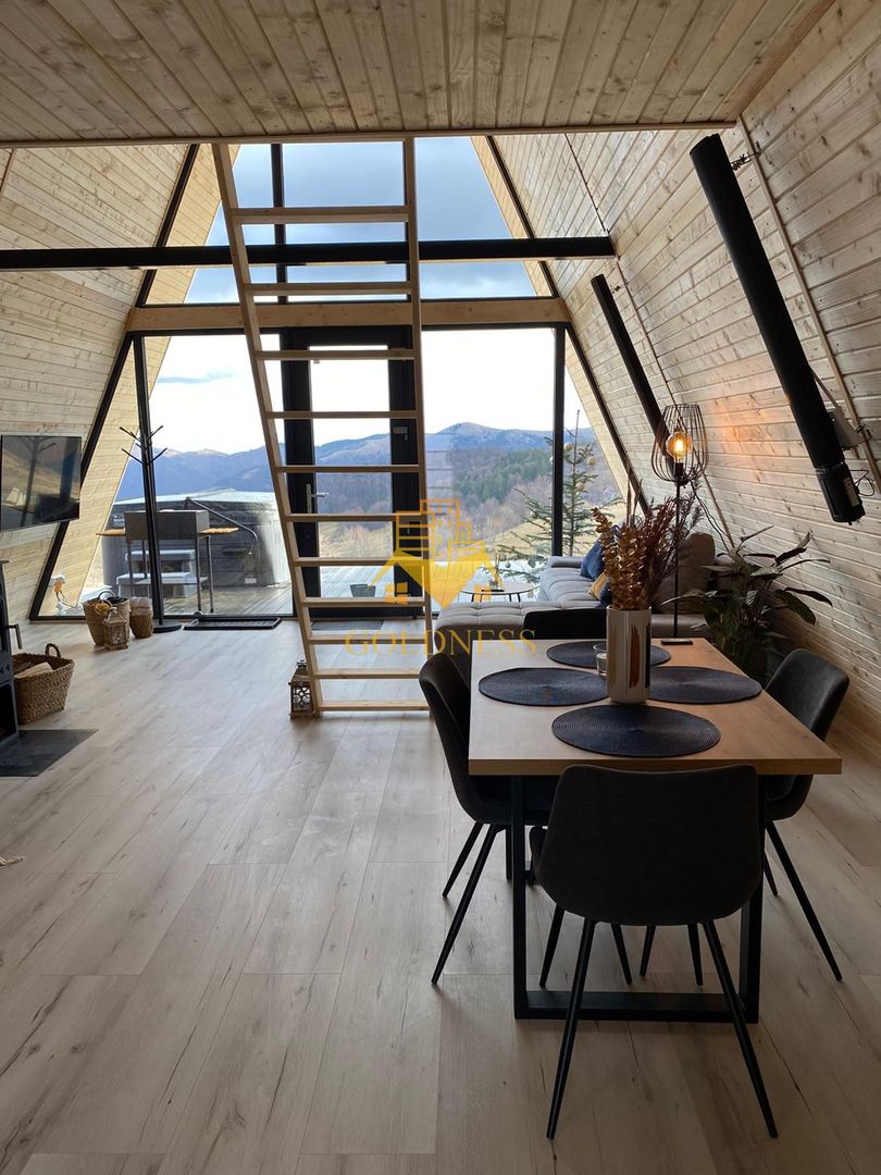 Afacere la cheie! Minicomplex 2 cabane A-frame, teren 1250mp, Vladeasa - Poză 9