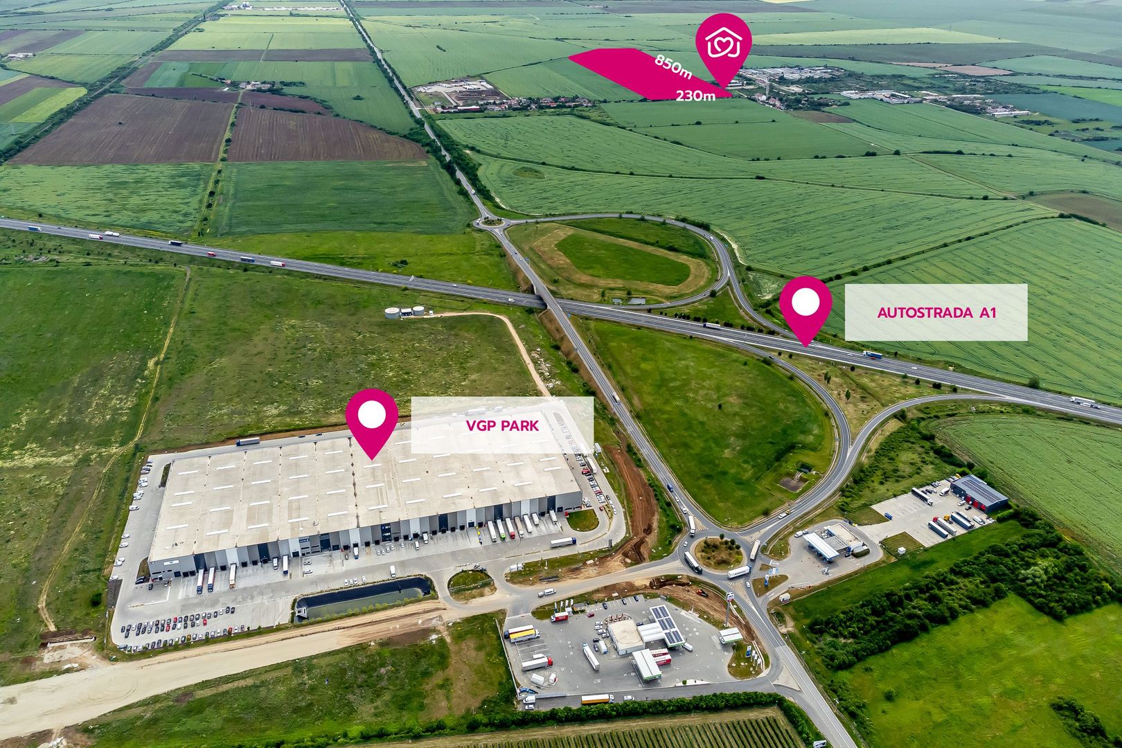 Teren cu PUZ ideal pentru parc logistic și de servicii - Poză 1