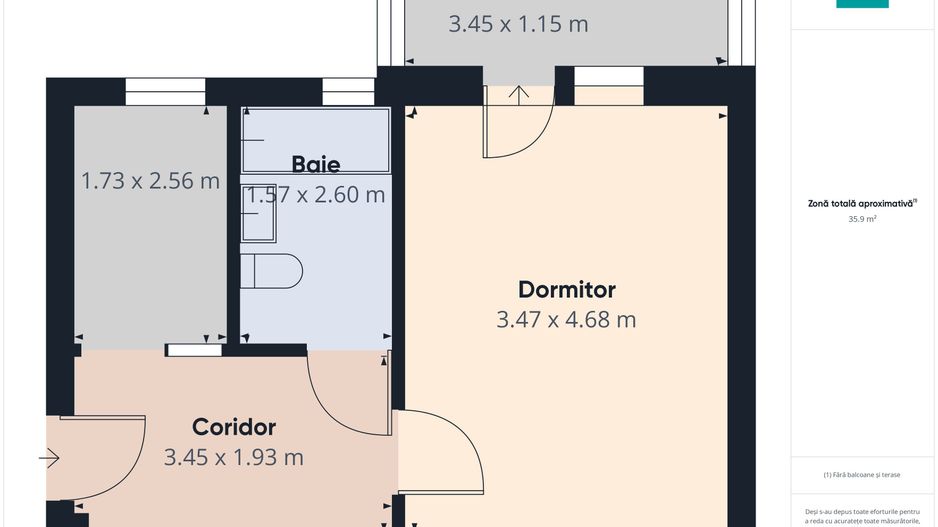 Apartament 1 cameră Soarelui - Poză 17
