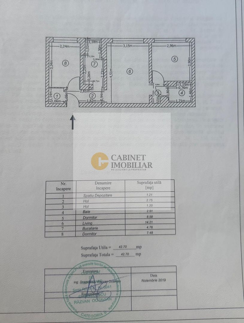 3 Camere | Etaj Intermediar | Decomandat | Creditabil | Gorjului - Schiță 9
