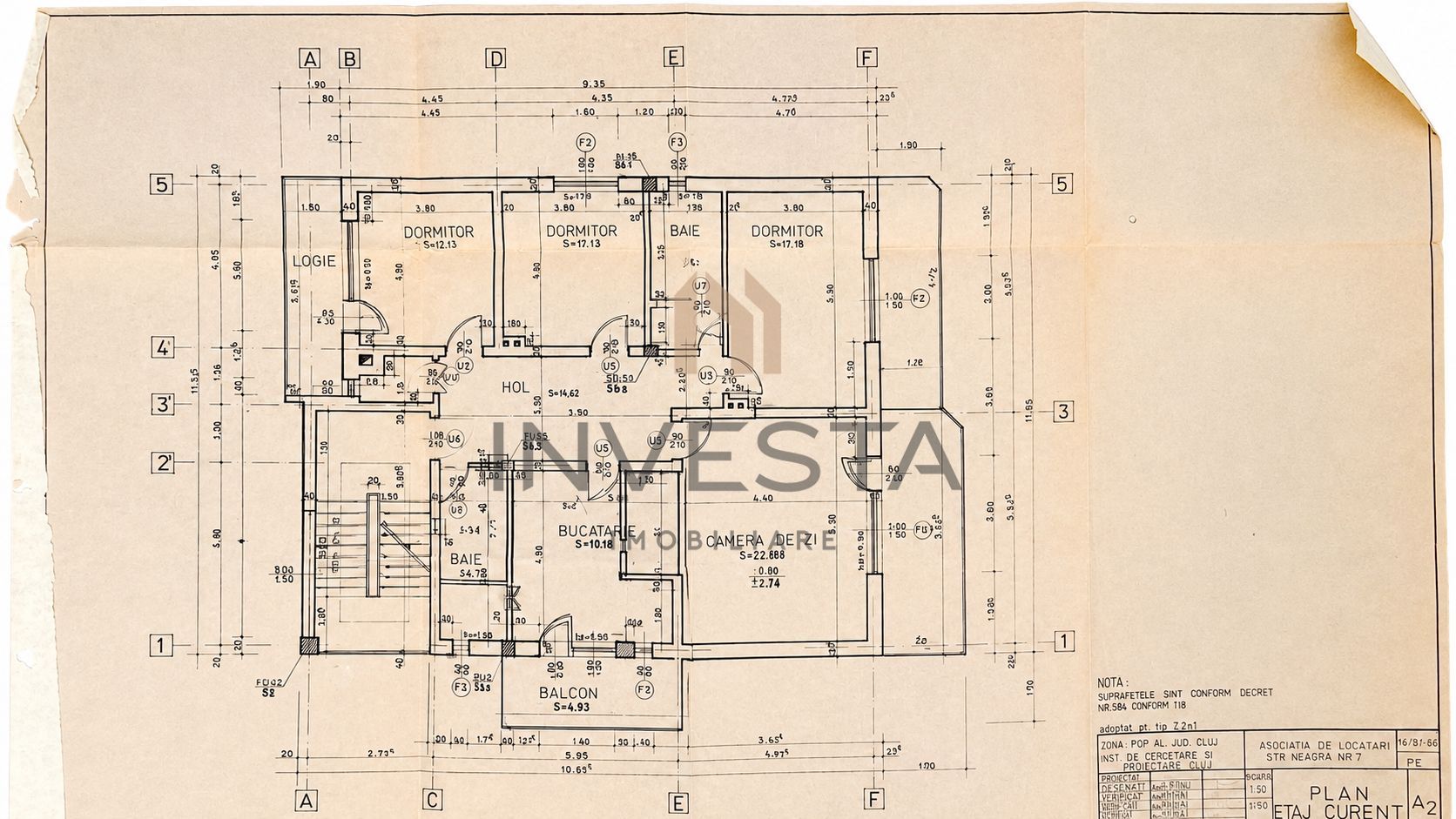 Apartament 4 camere de inchiriat + garaj, zona Centrala - Schiță 17