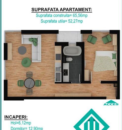 Apartament cu doua camere in bloc nou zona Torontalului - Poză 1