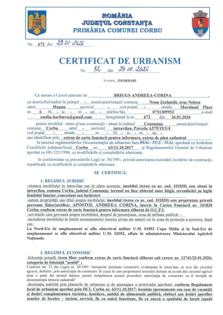 Teren Intravilan Plaja Corbu | 1.064 mp | Ideal Investiție - Poză 4