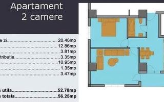 APARTAMENT 2 CAMERE | BLOC NOU 2015 | COMPLET MOBILAT | 3 MIN METROU - Schiță 7