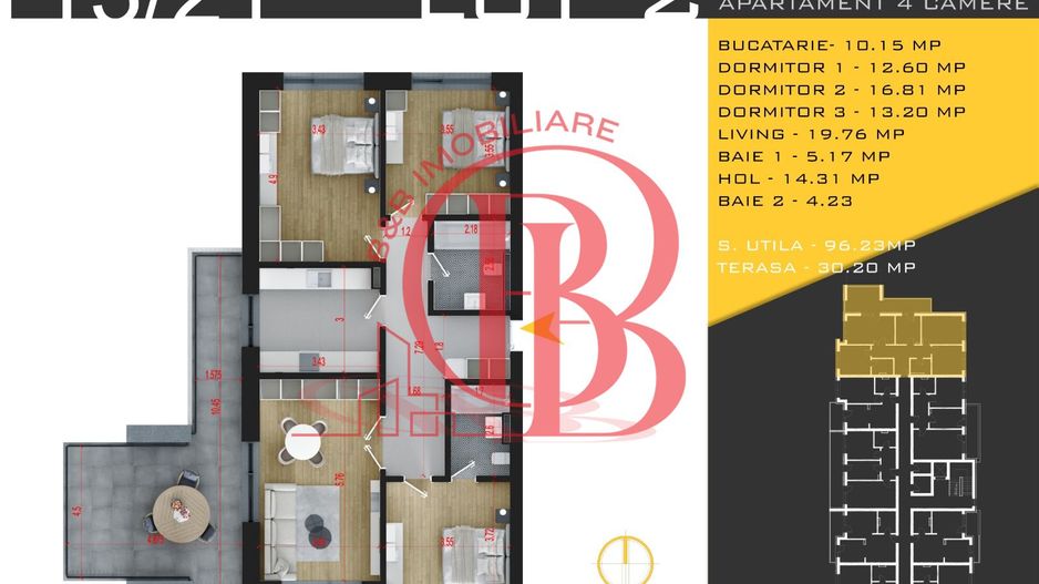 4 camere  Titan Pallady  Metrou Nicolae Teclu - Schiță 11