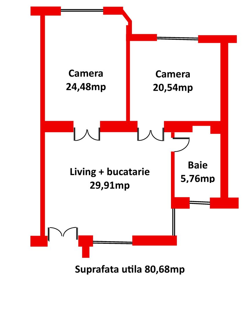 Inchiriere 3 camere  ultracentral, str. Iuliu Maniu, Oradea - Poză 14