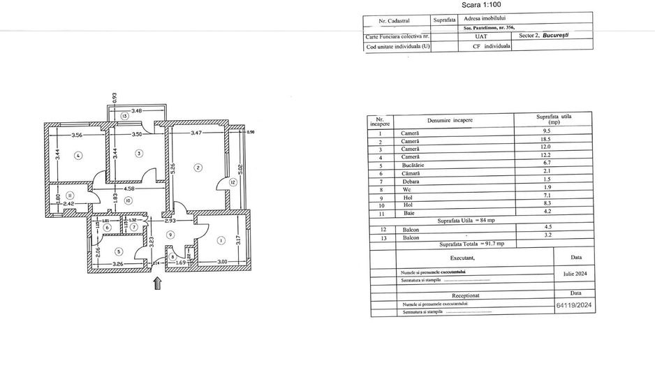 Apartament 4 camere decomandat | 92mp | 2 băi | 2 balcoane pantelimon - Poză 2