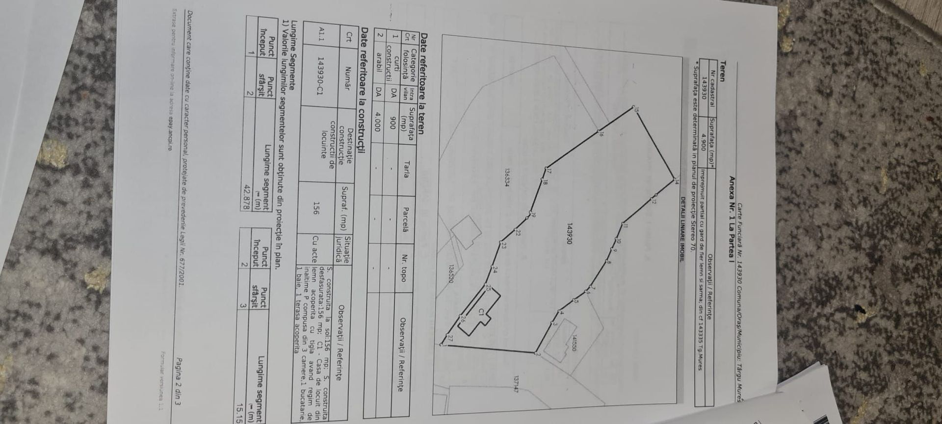 Teren intravilan 15.000 mp+casa 150mpTargu Mures,45 euro mp. - Poză 7