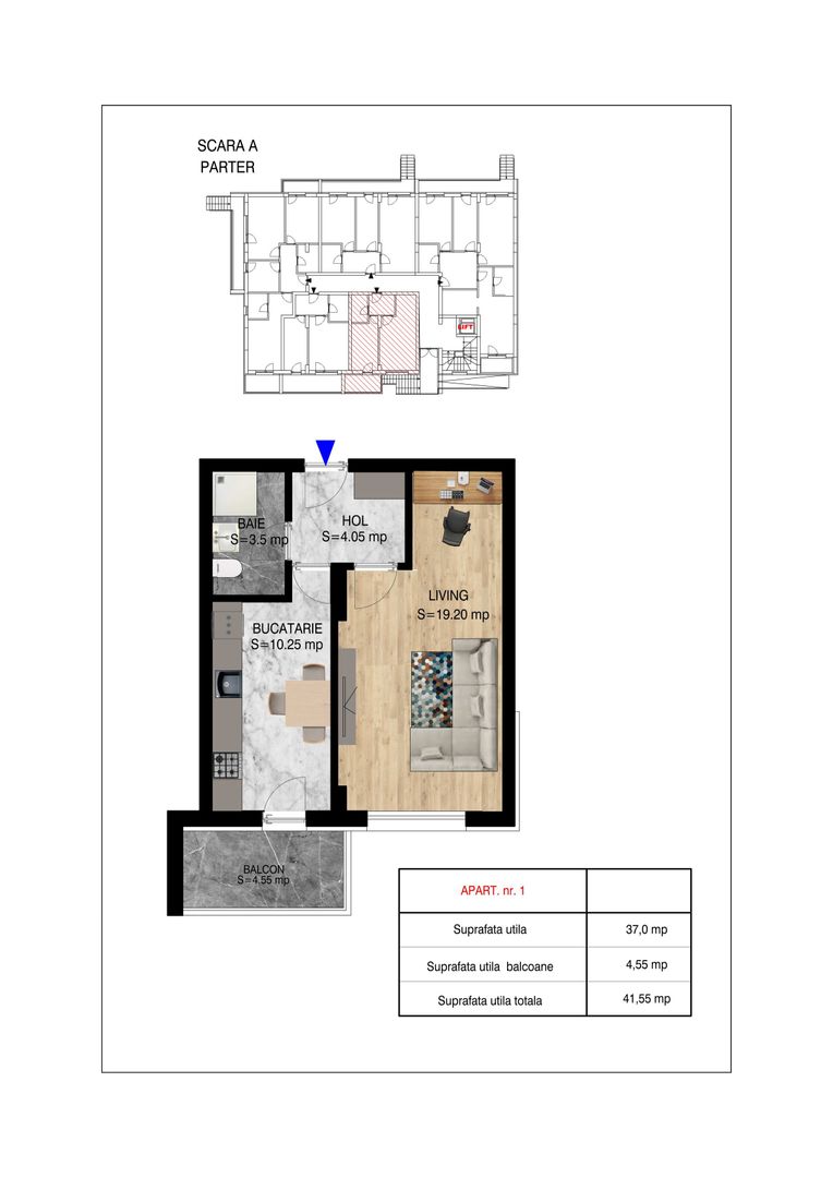 Garsoniera ideala pt  investitie Titan Pallady Metrou Nicolae Teclu - Schiță 5