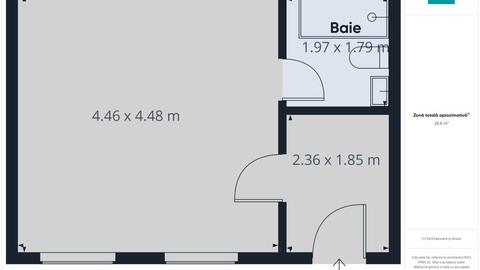 Apartament o cameră, parter, Parcul Reconcilierii - Poză 6