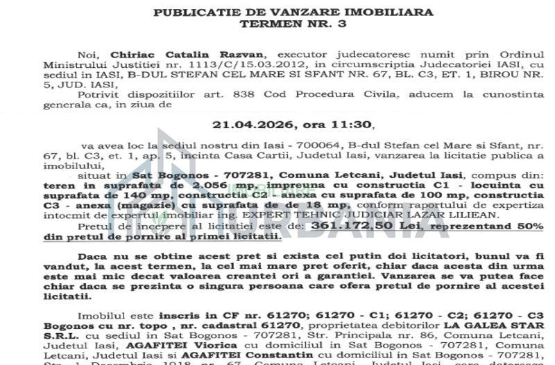 Teren 2056mp cu 3 construcții(casă + anexe) 361.172,50 RON/70.885 EUR! - Poză 4