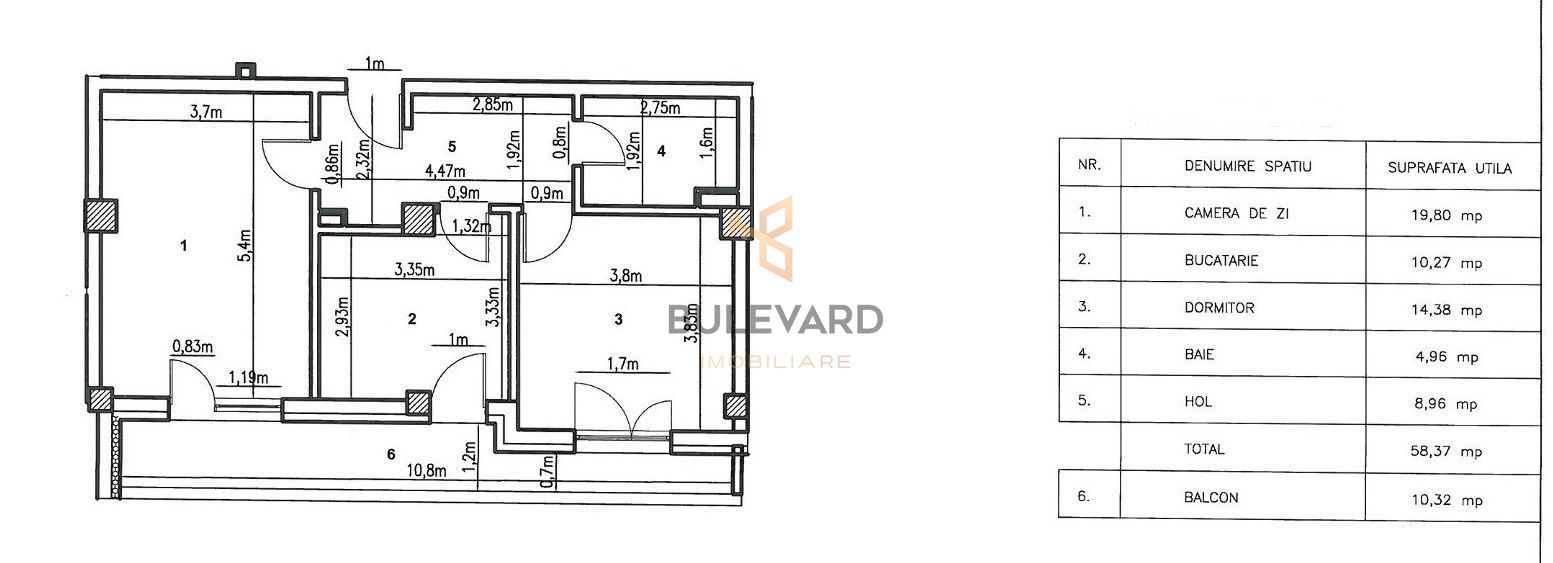 Apartament cu 2 camere decomandate/58mp/parcare subterana/Soporului! - Poză 2