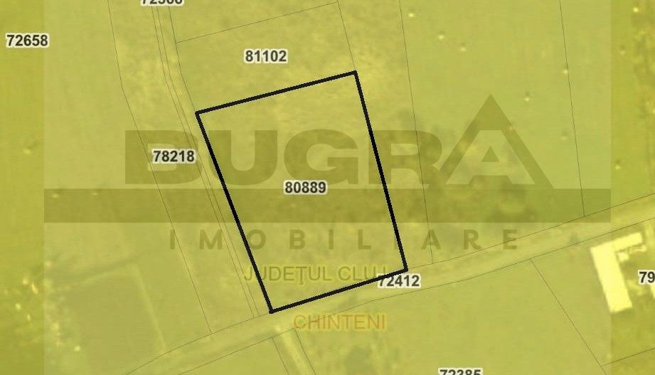 Teren intravilan, 3800 mp,  parcelabil, comuna Chinteni - Poză 2