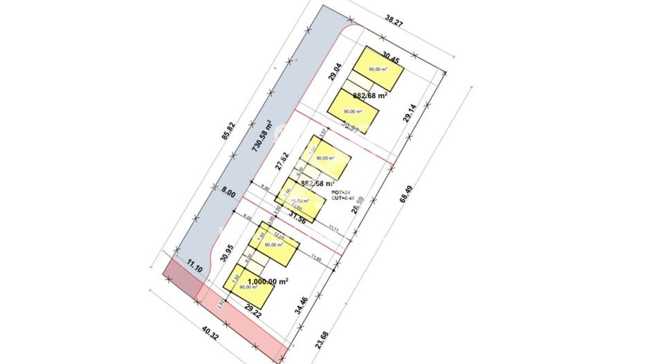 Oportunitate investitie! Teren intravilan, 3496 mp, centru Chinteni - Poză 3