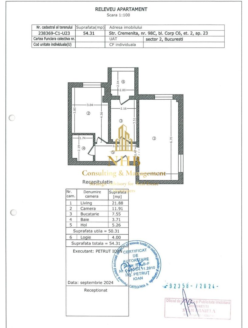 Apartament 2 CAM, 50mp utili + 4mp logie - Poză 7