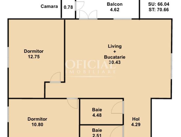 Apartament 3 Camere | 2 Bai | Intermediar | Semifinisat  Zona VIVO BMW - Schiță 5
