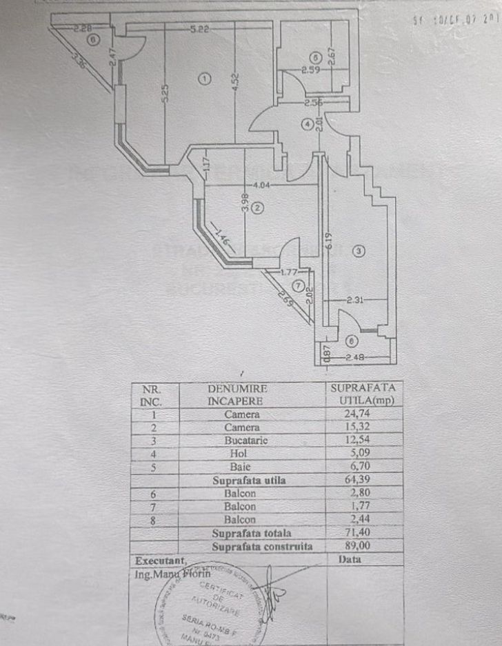AP. 2 CAMERE HERASTRAU, LOC PARCARE, BLOC NOU, MASINA SPALAT VASE - Schiță 9