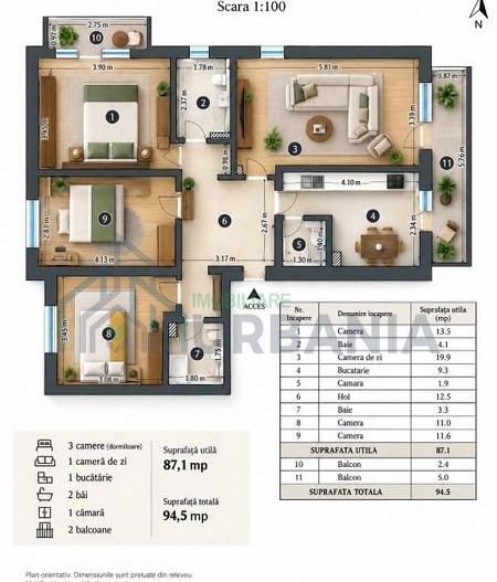 Apartament 4 camere, 94,5 mp, Lunca Cetatuii - 129.000 EUR - Poză 13