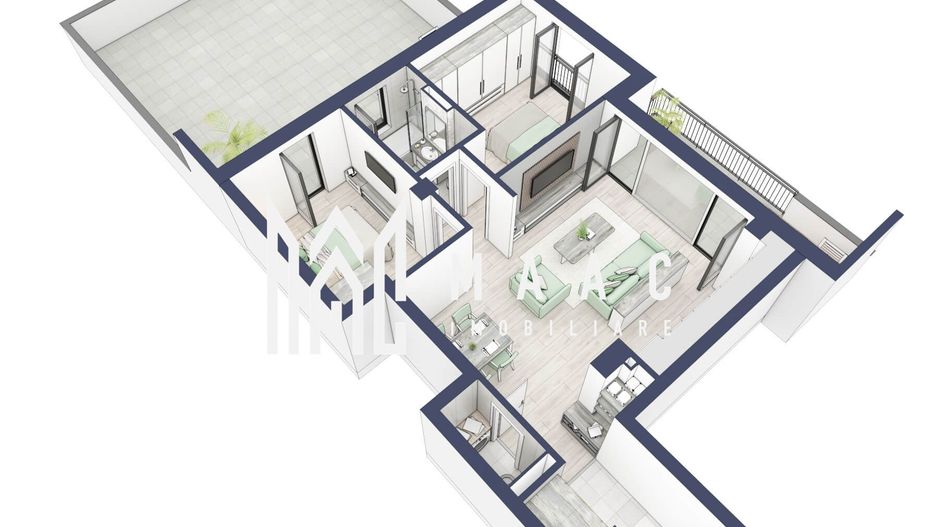 Apartament 3 camere | Terasa 40 mp | Turnisor - Poză 4