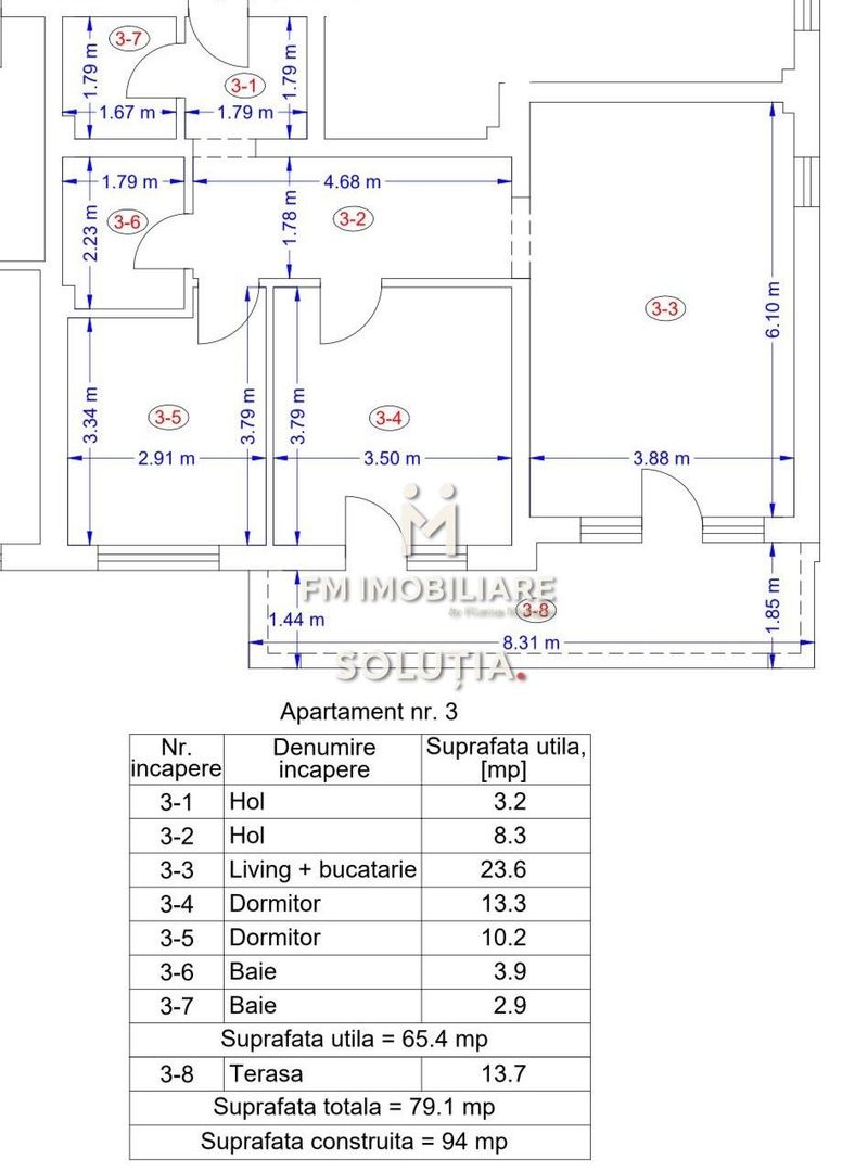 Apartament 3 camere, Salciei, 2 locuri de parcare! - Poză 15