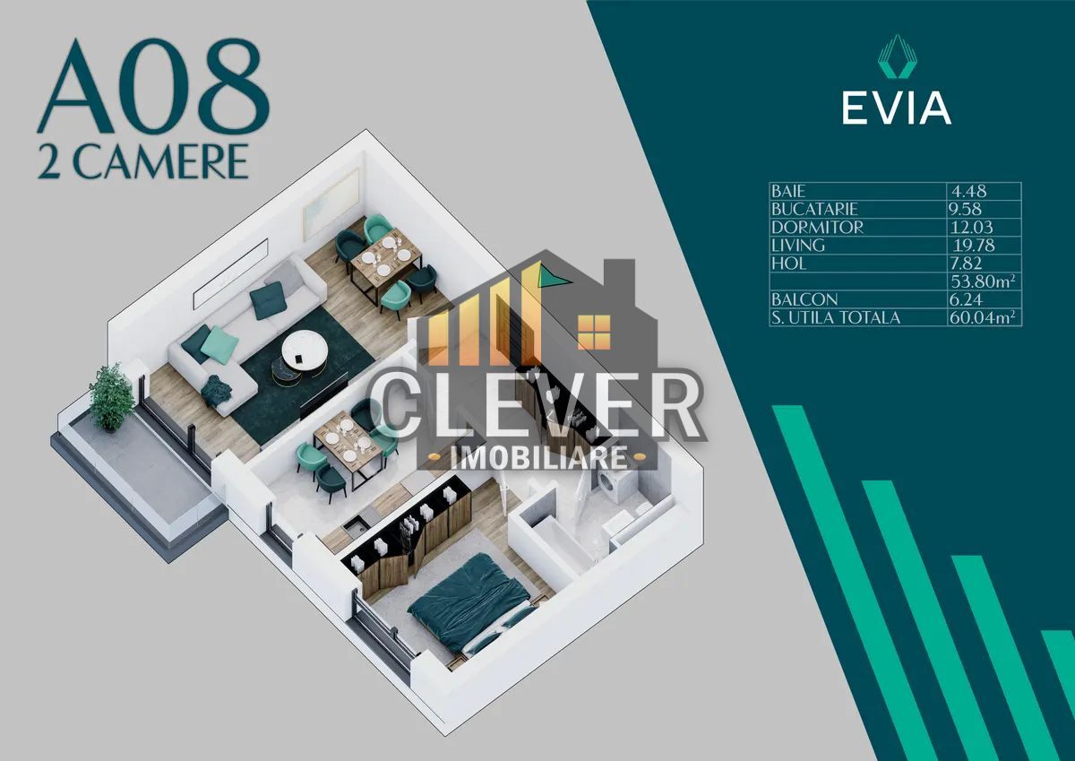 Evia Magnis  Pallady 2 Camere  Premium Metrou N. Teclu Comision 0% - Poză 3