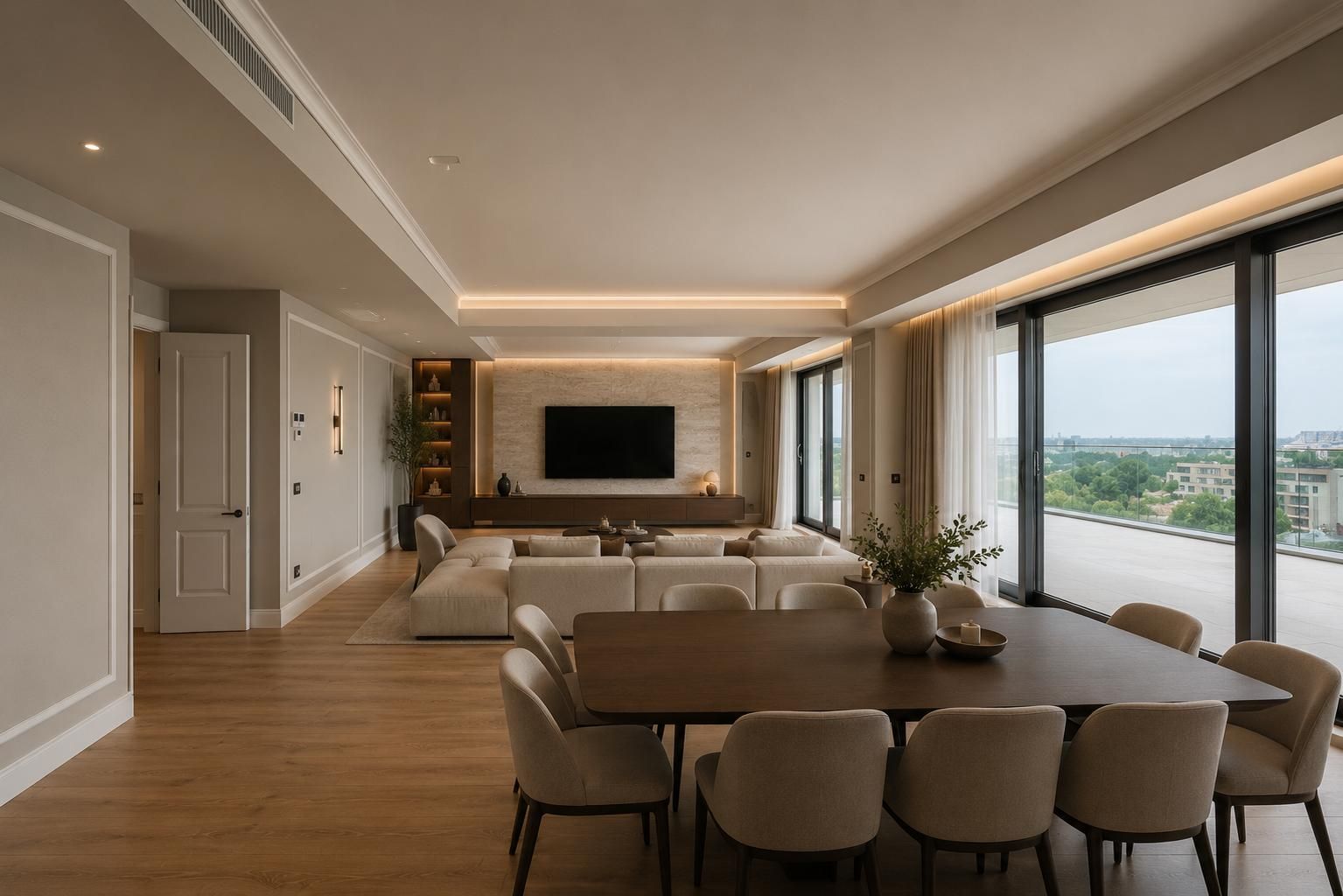 Penthouse de lux cu terasă și vedere către nordul Capitalei | Herăstră - Poză 1