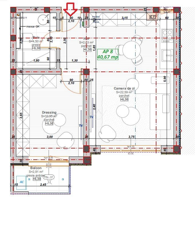 Etaj intermediar. Finisaje calitative. Loc de parcare. - Poză 6
