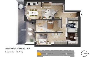 Apartamente 3 camere, Pipera, comision 0 % - Poză 26