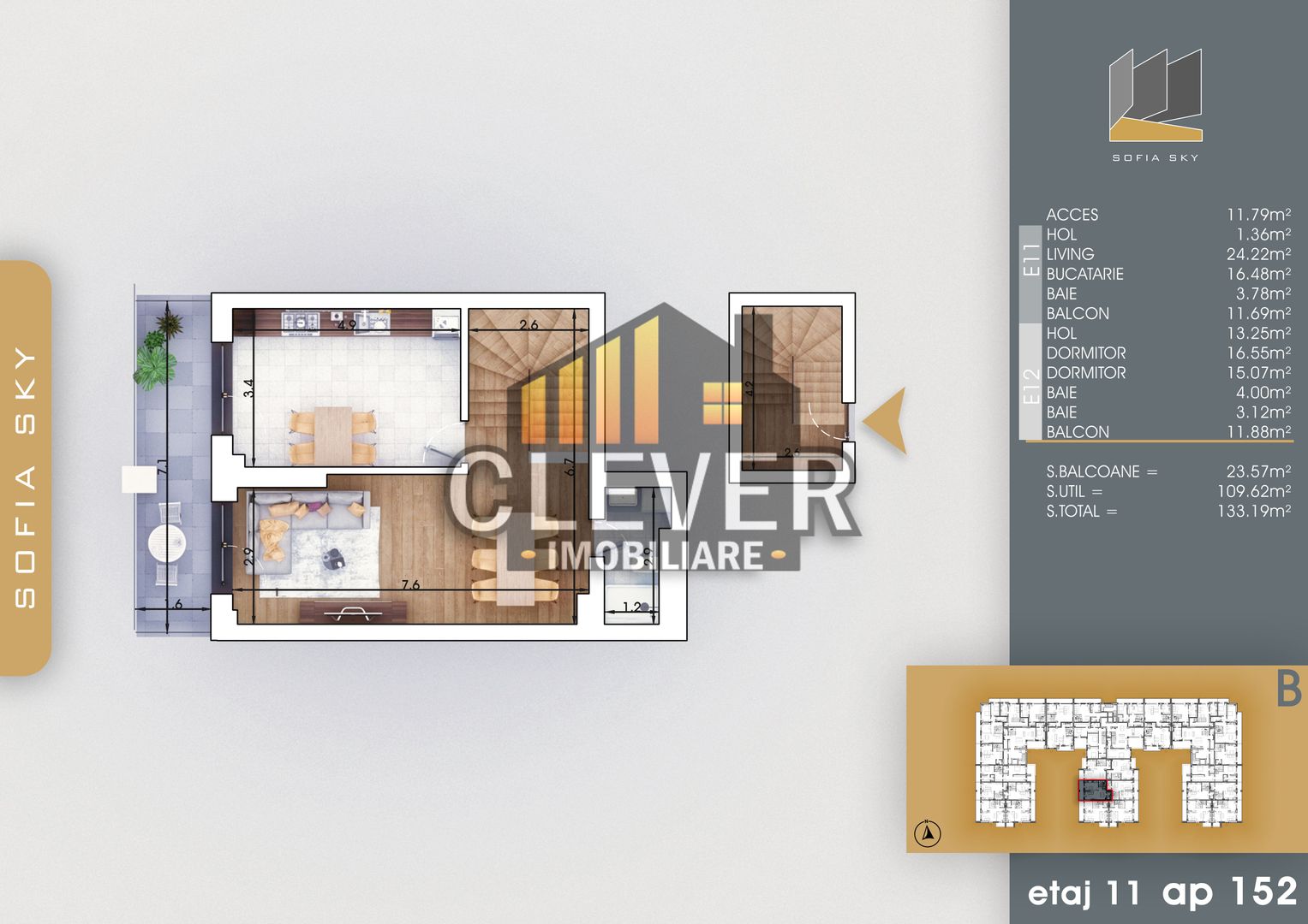 Apartament Duplex 3 camere Pallady, 7 min Metrou Nicolae Teclu - Poză 3