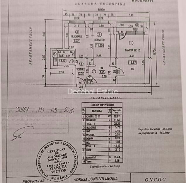 Metrou Obor-2 Camere Semi Decomandat 50mp Et1 Bloc Reabilitat - Schiță 11