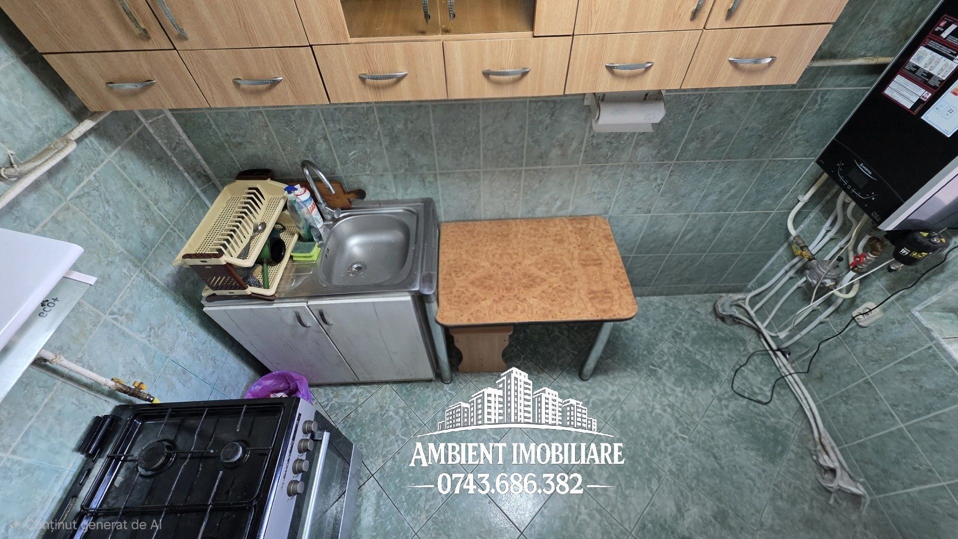 Apartament cu 3 camere, etaj 4, mobilat, zona CENTRU - BUIUM; - Poză 7