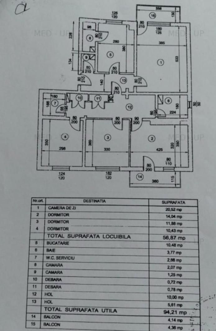 Apartament 4 camere Aviatiei - Schiță 11