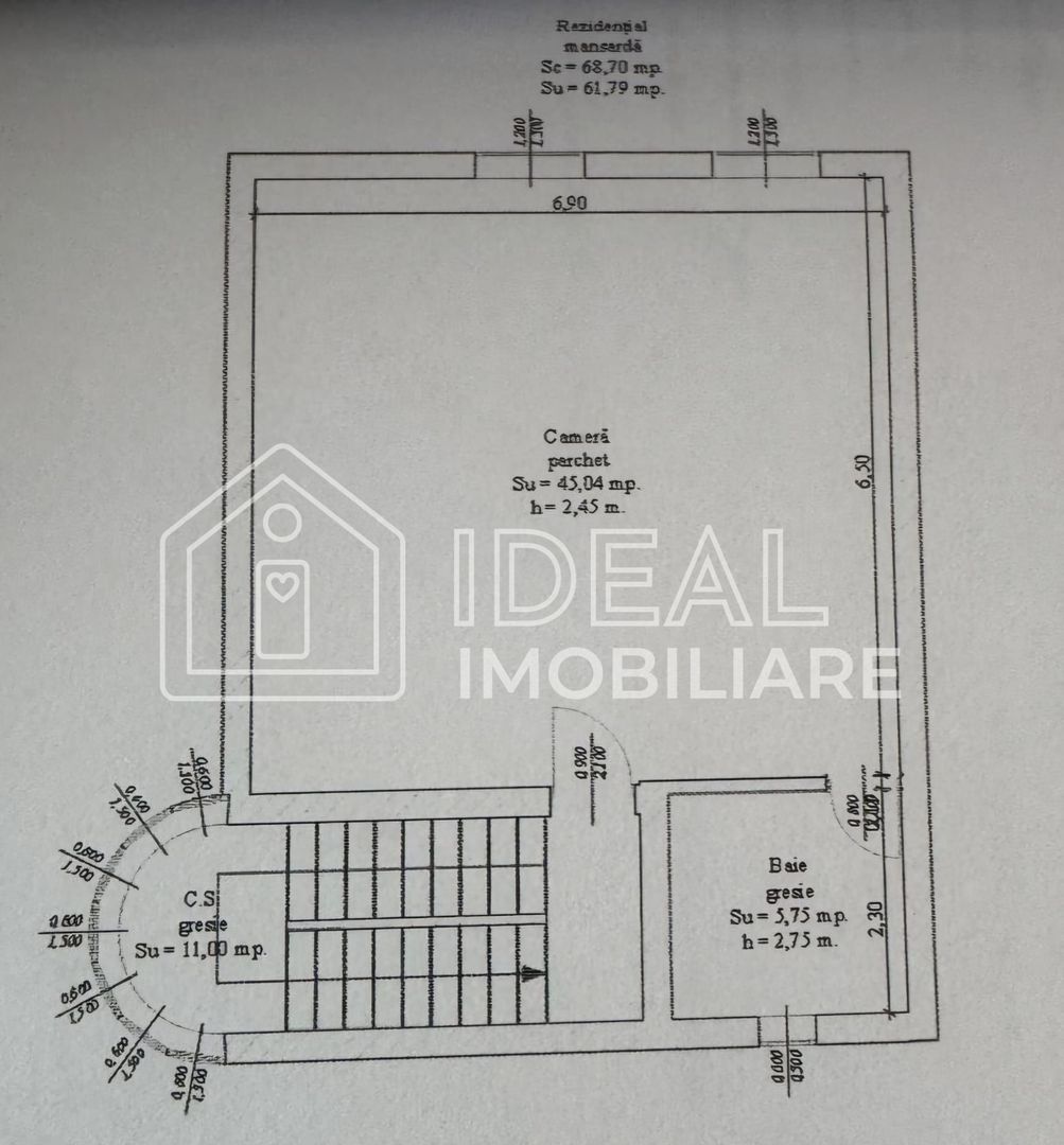 Spatiu Comercial cu 11 camere, 365 mp utili,  zona Cale Dumbravii - Schiță 14