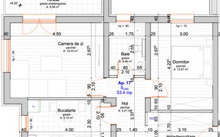 2 camere langa ESO | Decomandat | Bucatarie separata | Etaj intermediar - Schiță 6