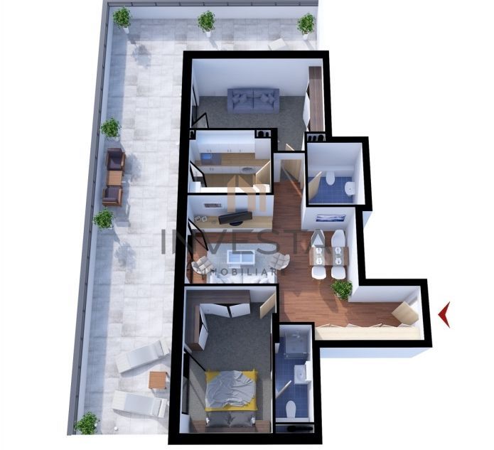 Apartament cu terasa spectaculoasa si 2 parcari subterane- zona Sopor! - Schiță 10