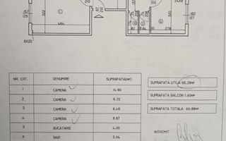 Centrala Parcare Boxa Decomandat 3 Camere Renovat Spatios Dna Ghica - Schiță 20