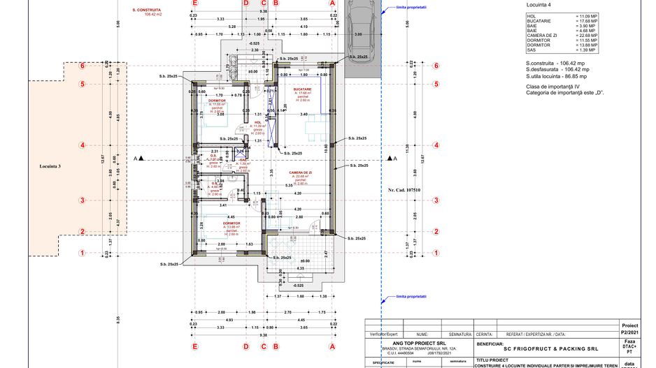 Casa individuala 3 camere cartier Izvor Tarlungeni Brasov - Schiță 2