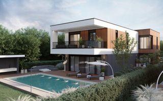 Vila exclusivista cu piscina si ponton pe malul Lacului Snagov - Poză 1