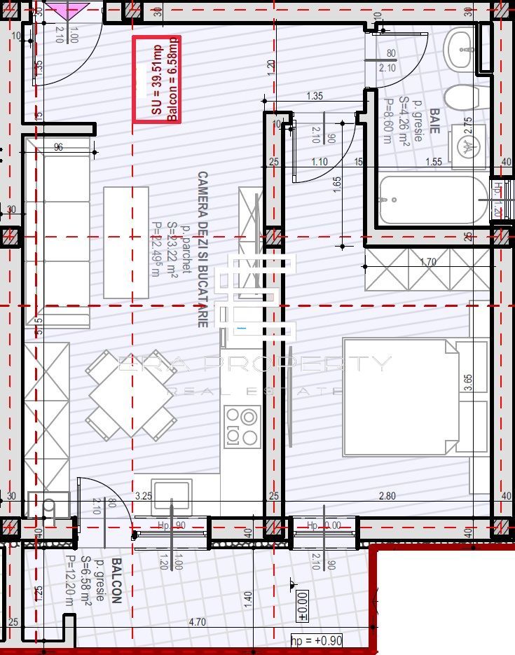 Apartament 2 camere 39.51 mp-Șelimbăr, zona Unirii - Schiță 9