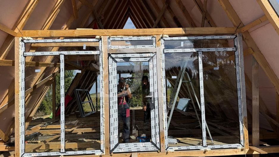 Cabana tip A frame si teren 1000 mp de vanzare / Marisel . Cluj - Poză 4