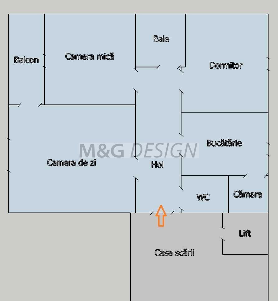 Apartament 3 camere Lipovei cu Garaj - Schiță 8