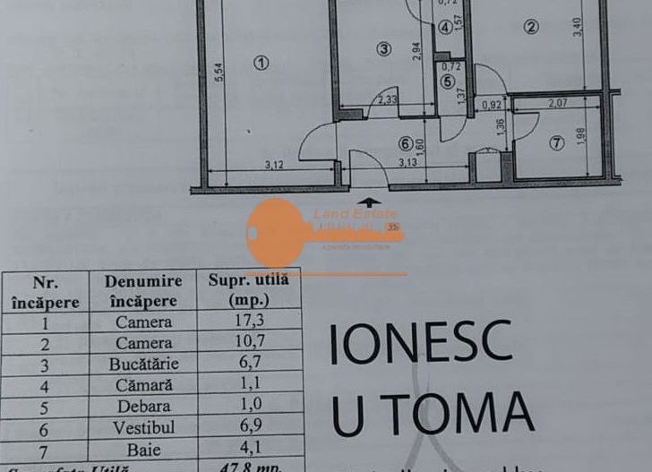 Apartament cu 2 camere zona Chisinau-Bloc Reabilitat - Poză 8